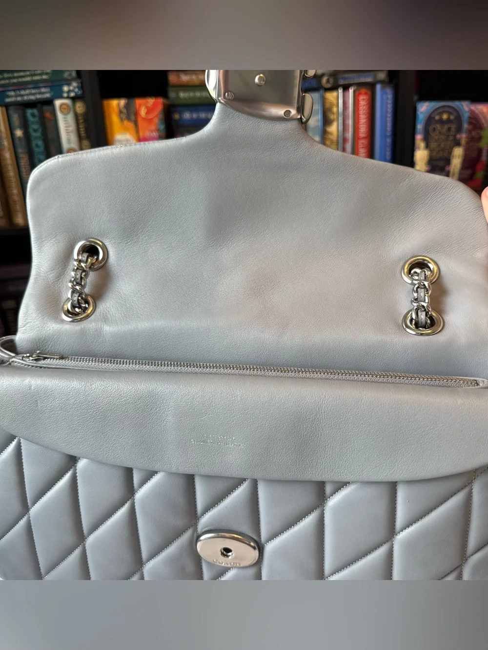 Coach Tabby Shoulder Bag 33 with Quilting in grey blue